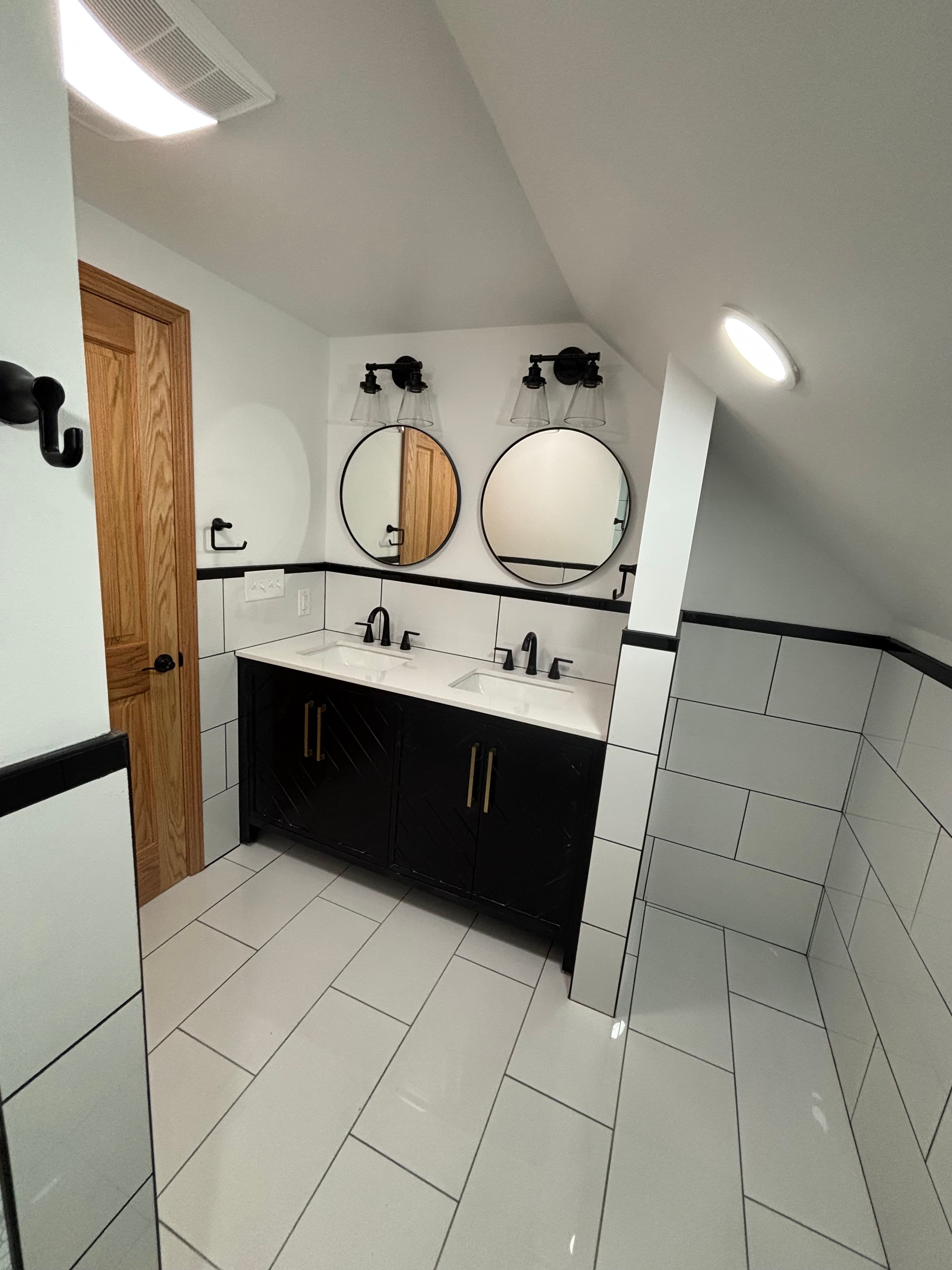 Covered porch construction in Westerville, Ohio